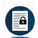 Icône de document avec un cadenas symbolisant un devis sécurisé.