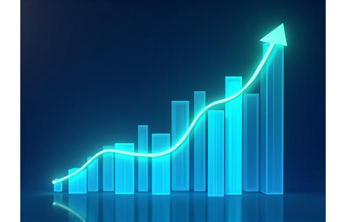 Un graphique stylisé montrant une augmentation significative d'une ligne de 'conversions' par rapport à une ligne de 'méthodes traditionnelles' de manière visuellement claire.