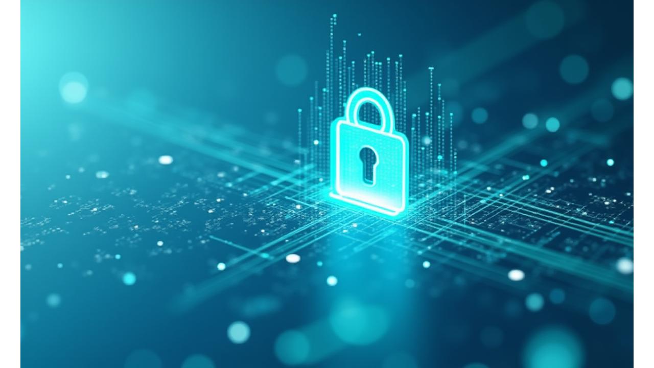 Illustration représentant la conformité légale et la protection des données avec des icônes de cadenas et de documents sécurisés